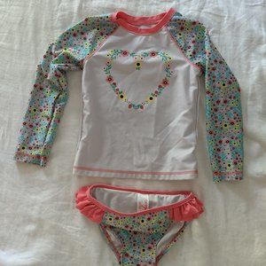 Cute 2 Piece Rashguard Swim Suit Set size 5T
